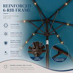 6.5 x 10ft Rectangular Patio Umbrella - Image 5