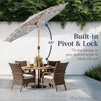 Best Choice Products 10ft Solar Market Patio Umbrella w/Woodgrain Pattern Pole - Image 5