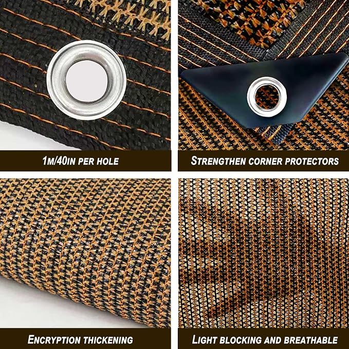 80% Garden Shade Cloth Sun Shade Fabric – UV Resistant Durable Sunblock Netting - Image 3