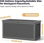 PatioZen Outdoor Storage Box Waterproof Extra Large 330 Gal Lockable, Hydraulic - Image 2