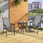 GIANTEX Set of 2 Patio Folding Chairs, Outdoor Chairs - Image 2