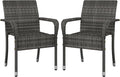 Yaheetech Set of 2 Stackable Outdoor Rattan Dining Chairs, All-Weather Firepits by Unknown