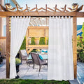 NICETOWN 2 Panels Outdoor Patio Curtains Waterproof, Detachable Sticky Tab Top by NICETOWN
