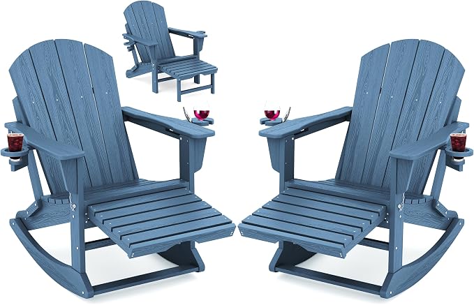 Adirondack Rocking Chair Set of 2 by KINGYES