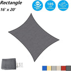 AsterOutdoor Sun Shade Sail Rectangle 16' x 20' UV Block Canopy - Image 2