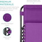 Best Choice Products Set of 2 Adjustable Steel Mesh Zero Gravity Lounge Chair - Image 7
