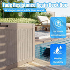 ROJIK 110 Gallon Deck Boxes Outdoor Waterproof, Weatherproof Outdoor Storage - Image 5