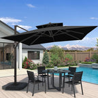 10x10 FT Outdoor Cantilever Patio Umbrella, Waterproof & UV-Protective Fabric by Unknown