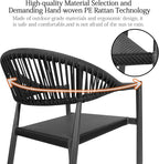 TWT Patio Dining Chairs Outdoor Stackable - Image 3