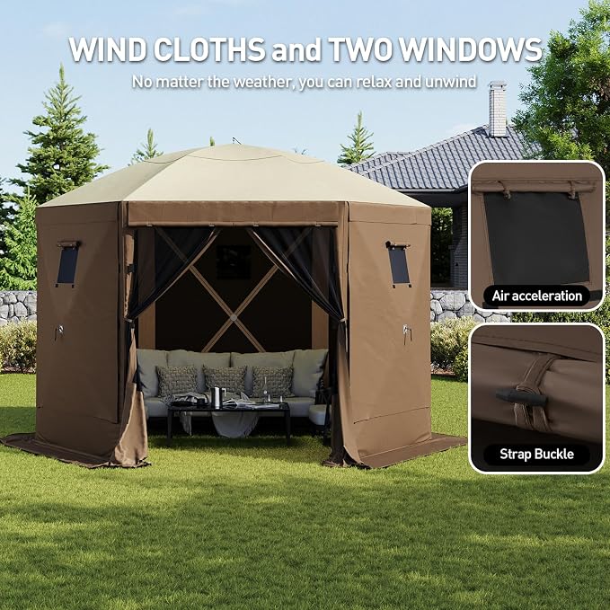 Aoxun 10x10FT Pop-up Canopy Shelter Tent - Image 4