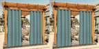 NICETOWN Canvas Outdoor Waterproof Patio Curtains 4 Pieces, Rustproof Grommets by NICETOWN