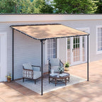 Aoxun 10x8 Lean-to Gazebo, Sloped Roof Pergola Porch Canopy Awning by Aoxun