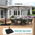 11×11 FT Double-Top Cantilever Patio Umbrella, Outdoor Umbrellas - Image 6