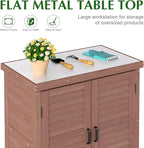 Outdoor Storage Cabinet & Potting Bench Table - Image 4