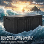 YITAHOME 100 Gallon Large Outdoor Deck Box | Waterproof Resin Storage Box - Image 4