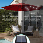 Best Choice Products 10ft Solar Polyester LED Lighted Patio Umbrella w/Tilt - Image 3