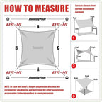ColourTree TAPR0810 Custom Size 7' x 7' Red & White Stripes Sun Shade Sail - Image 6