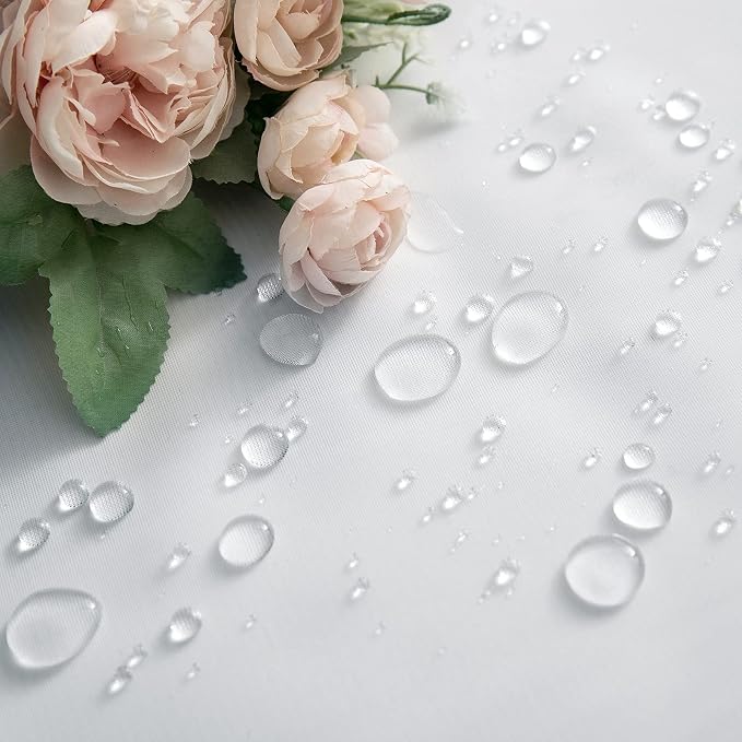 MIULEE White Waterproof Outdoor Sheer Curtains - Image 4