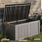 ROJIK 150 Gallon Outdoor Storage Box Waterproof, Weatherproof Deck Boxes - Image 6