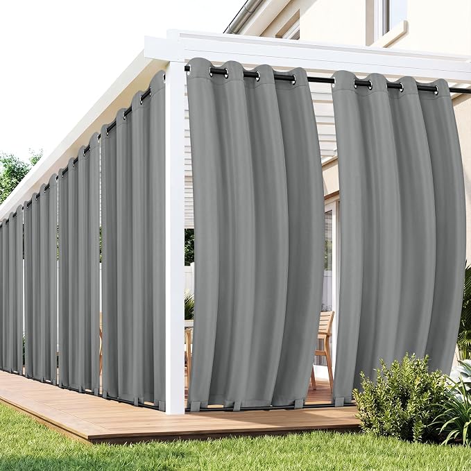 Gazebo Curtains Outdoor Waterproof 6 Panels, Patio Sun Shade | Weatherproof by RichSets