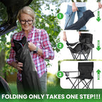 2 Pack Lightweight Folding Camping Chairs, Outdoor Lawn Beach Chair - Image 5