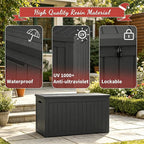 Fancyango 270 Gallon Outdoor Deck Box Waterproof, Large Storage Box - Image 4