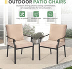 LVUYOYO Outdoor Patio Dining Chairs Set of 6, Metal Stackable Chairs Set - Image 7