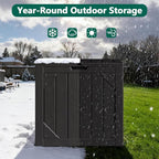 Outdoor Storage Box, 31 Gallon Lockable Waterproof Deck Storage Box, Yard - Image 3