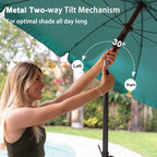 AMMSUN Patio Umbrella, 6.5 ft Outdoor Table Umbrella - Image 5