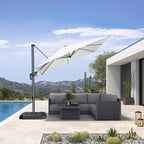 PURPLE LEAF Outdoor Umbrella 8' x 8' Square Premium Sun Protection White | - Image 2