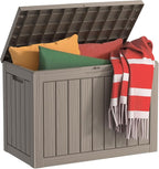 45 Gallon Waterproof Outdoor Storage Box UV Resistant Deck Box | Resin storage by EASYUP