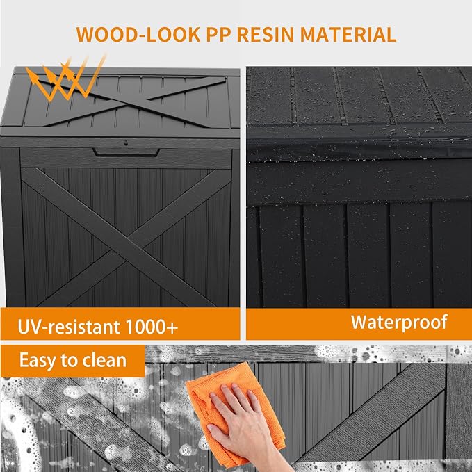 32 Gallon X Patten Outdoor Storage Box Weather Resistant UV Protection - Image 5