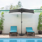 Half Umbrella Outdoor Patio Shade - 9 ft Patio Umbrella - Small Canopy - Image 5