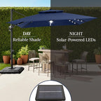 Best Choice Products 12x12ft LED Cantilever Patio Umbrella w/Base Included & - Image 6