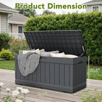 Devoko 78 Gallon Deck Box, Waterproof Resin Outdoor Storage Box | Outdoor - Image 4