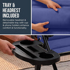 Best Choice Products Oversized Padded Zero Gravity Chair w/Canopy Headrest Cup - Image 9