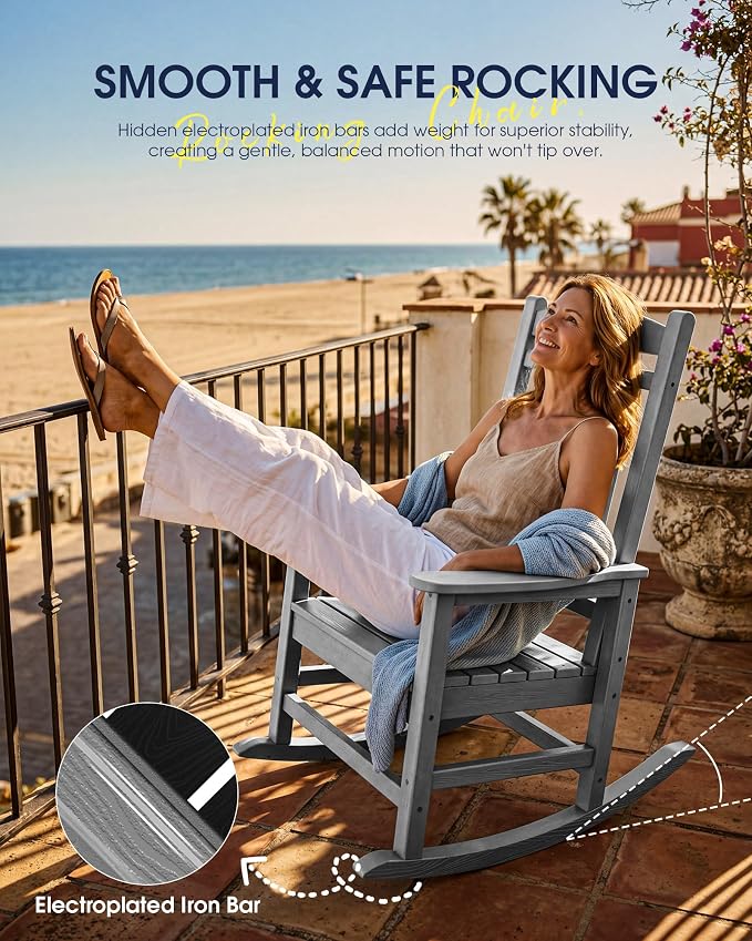 Oversized Outdoor Rocking Chair, Porch Rocker - Image 7