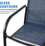 Outdoor Dining Chairs Set of 4, Stackable Patio Chairs - Image 5