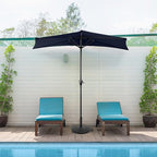 Half Umbrella Outdoor Patio Shade - 9 ft Patio Umbrella - Small Canopy - Image 2