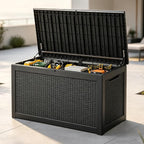 Outdoor Deck Storage Box, Resin Deck Boxes Indoor and outdoor, Waterproof by NBYSGO