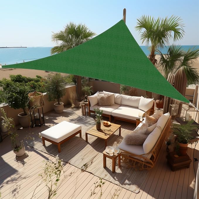 Shade&Beyond Custom Sun Shade Sail 9'x10'x13.5' Triangle Sun Sail Shades Patio by ShadeBeyond