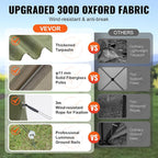 VEVOR Pop Up Gazebo Screen Tent 6 Sided Canopy Sun Shelter - Image 5