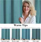 H.VERSAILTEX Linen Blackout Curtains 108 Inches Long 100% Absolutely Blackout - Image 5