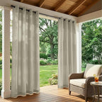 Set of 6 Outdoor Curtains for Patio Waterproof, Breathable Grommet Panels for - Image 2