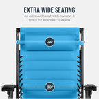 Best Choice Products Oversized Padded Zero Gravity Chair w/Canopy Headrest Cup - Image 5