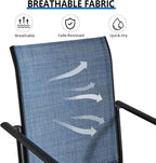 Outdoor Dining Chairs Set of 4, Stackable Patio Chairs - Image 5