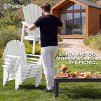 THOEOE Stackable Adirondack Chair Set of 6, Fire Pit Chairs, Space Saving - Image 4