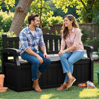 Flamaker 80 Gallon Storage Bench, Deck Box - Image 6
