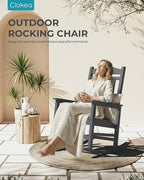 Oversized Outdoor Rocking Chairs Set of 8, 380lbs Heavy-Duty Large Patio Rocker - Image 5