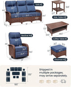 Resort-Grade Recliners Patio Furniture, 6.2" Ultra Thick Cushions | Heavy Duty - Image 2